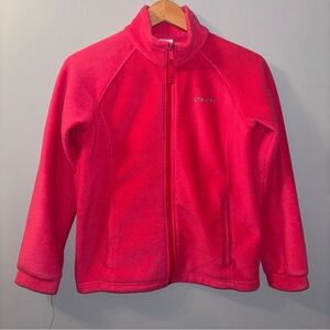 Columbia Girls Hot Pink Fleece Zip Jacket - Large 14/16
